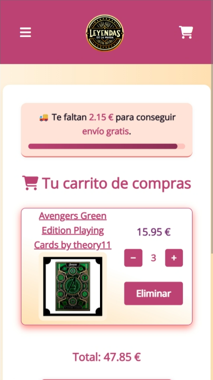 Barra de progreso envío gratis